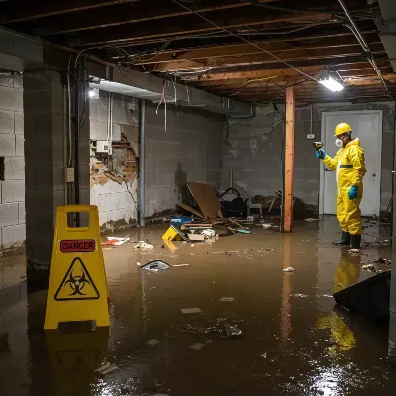 Flooded Basement Electrical Hazard in Bath County, KY Property